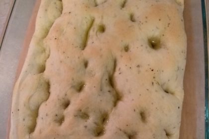 baked easy herb loaded focaccia bread