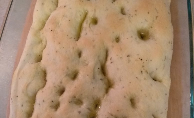 baked easy herb loaded focaccia bread