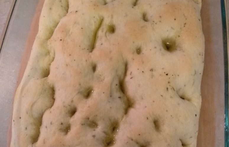 baked easy herb loaded focaccia bread