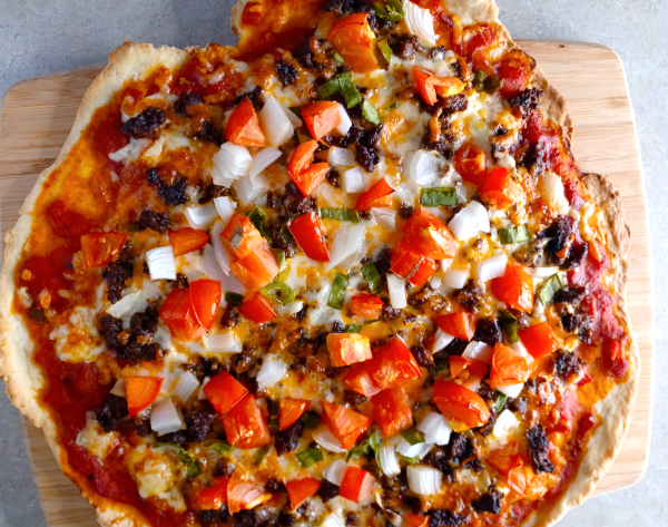 thin crust taco pizza