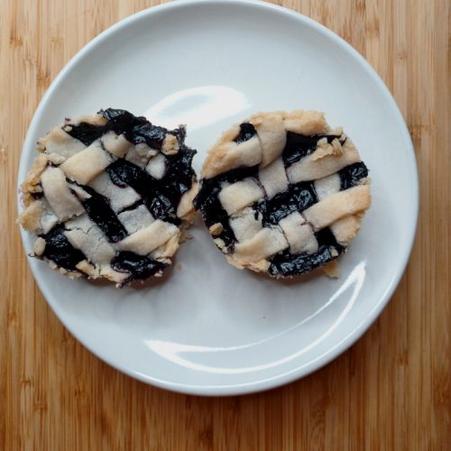 mini blueberry pies