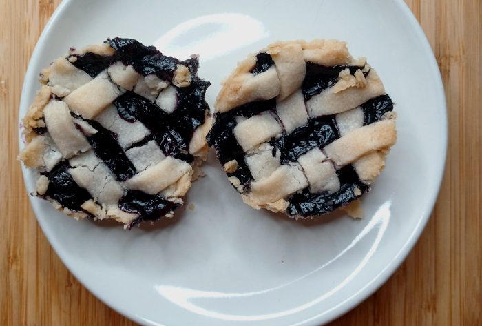 mini blueberry pies