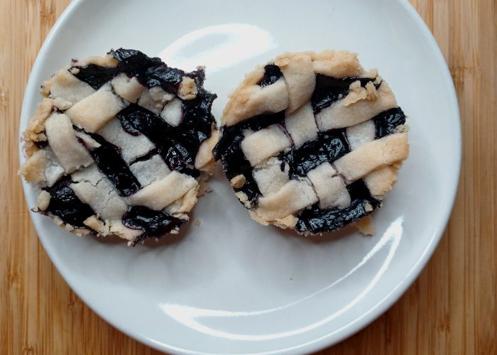 mini blueberry pies