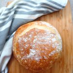 Artisan bread fresh out of the oven.